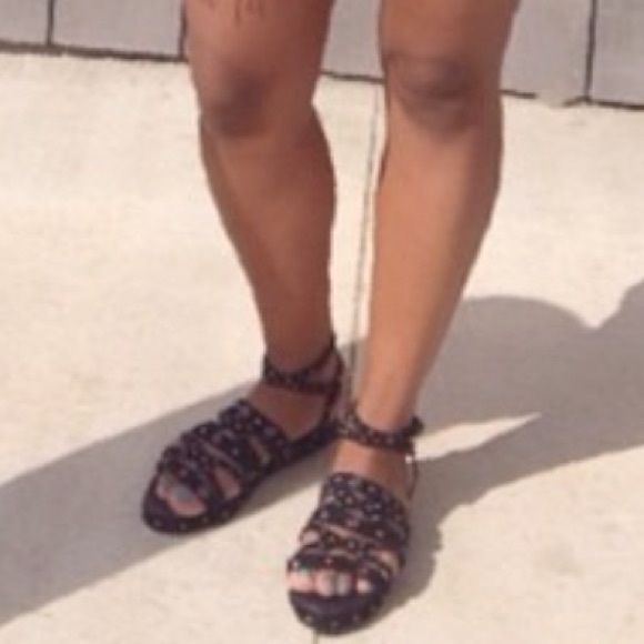 TopShop grommet and stud ankle strap sandal - Picture 3 of 10